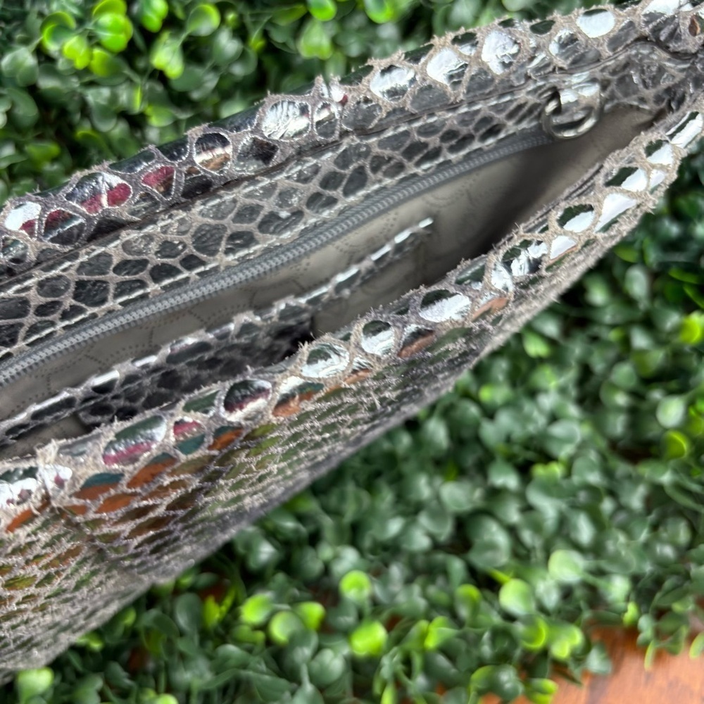 MICHAEL KORS TILDA Metallic Snakeskin Clutch - Picture 6 of 12